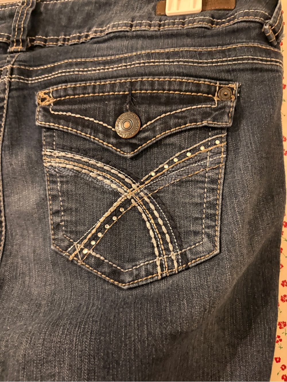 Wallflower Dark Blue Jeans with Decorative Back Pockets - Picture 5 of 7